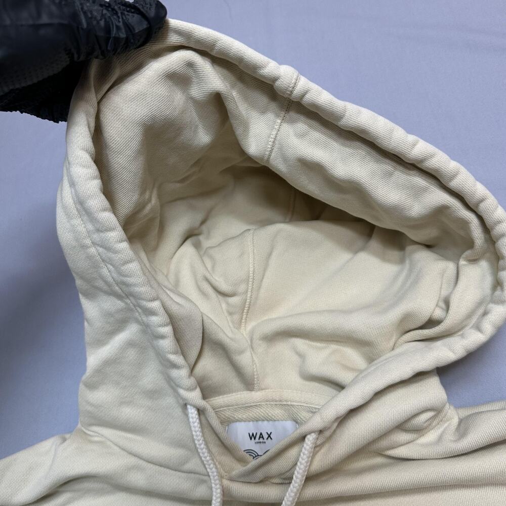 WAX London Hoodie Mens S White Pullover Embroidered Logo Casual Streetwear - Picture 5 of 16